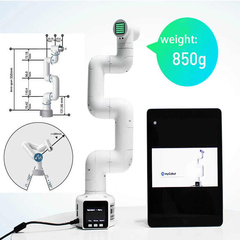 Elephant Robotics myCobot 280 M5Stack 2023 | 6-Axis Desktop Collaborative Robot Arm