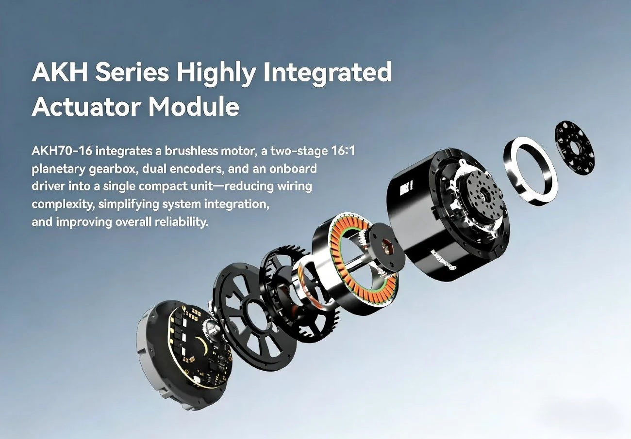 CubeMars AKH70-16 Motor | High-Torque Robot Actuator for Robotics Development