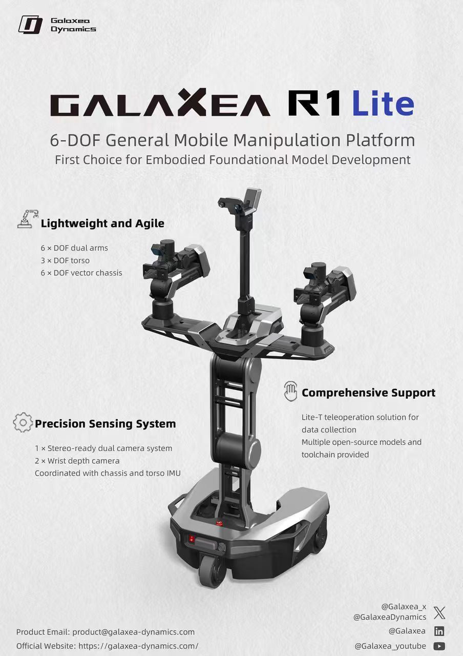 Galaxea R1 Lite 6-DOF Mobile Manipulation Robot Platform