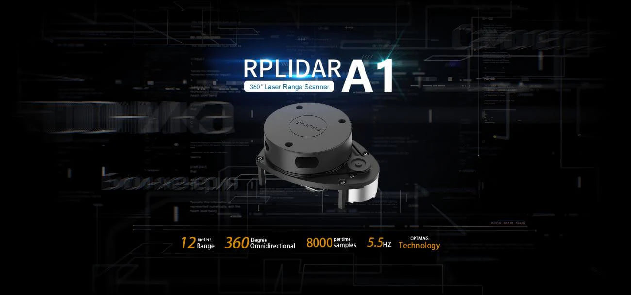 SLAMTEC RPLIDAR A1 360° LiDAR Sensor for SLAM Applications