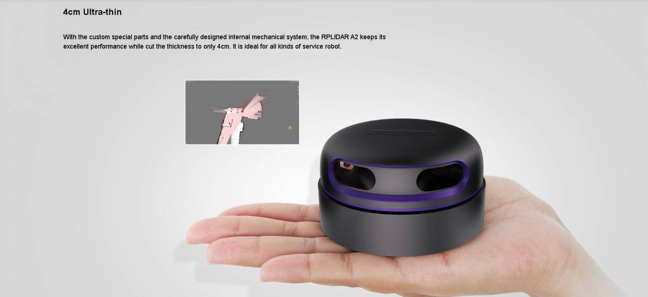 SLAMTEC RPLIDAR A2 360° LiDAR Sensor for Robotics & Mapping