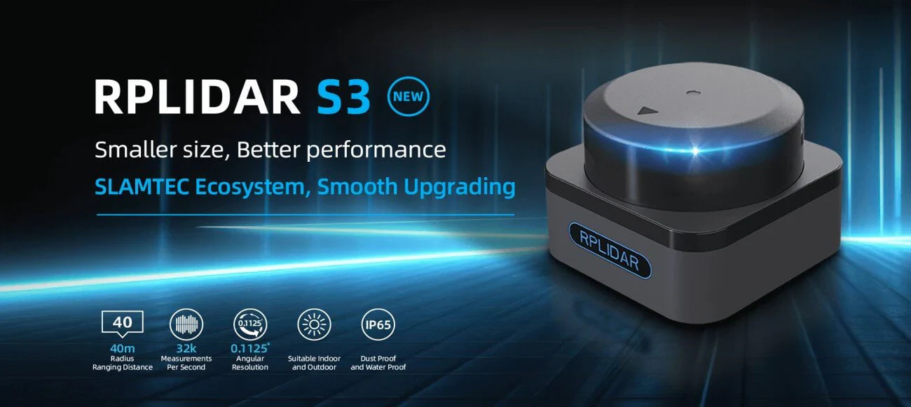 SLAMTEC RPLIDAR S3 360° LiDAR Sensor for SLAM & Robotics