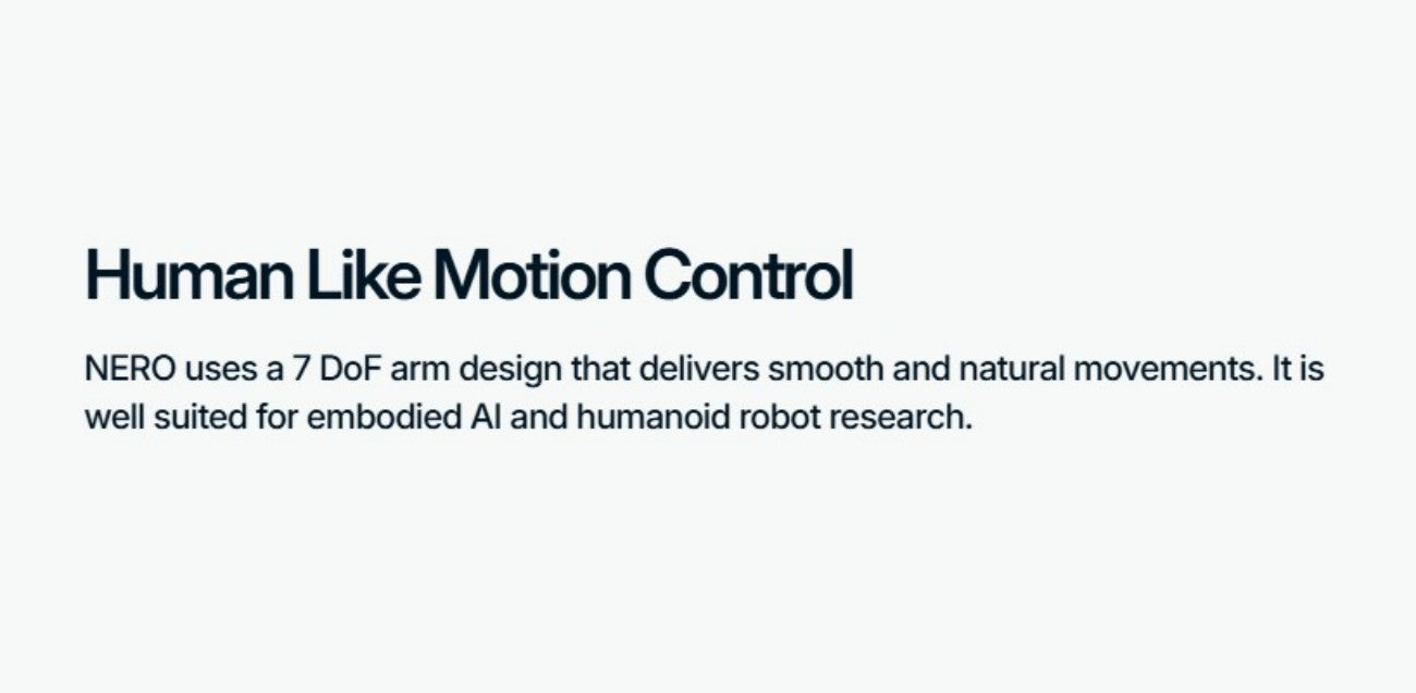 AgileX NERO 7-DOF Robotic Arm | Embodied AI Robot Arm for Research & Robotics