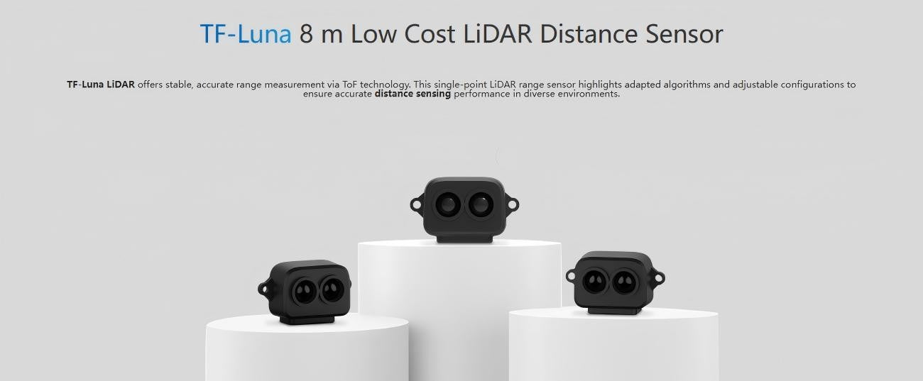 Benewake TF-Luna LiDAR | Robot LiDAR Sensor for Robotics & Mapping detail image 1