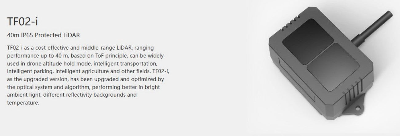 Benewake TF02-i LiDAR | Robot LiDAR Sensor for Robotics & Mapping detail image 2