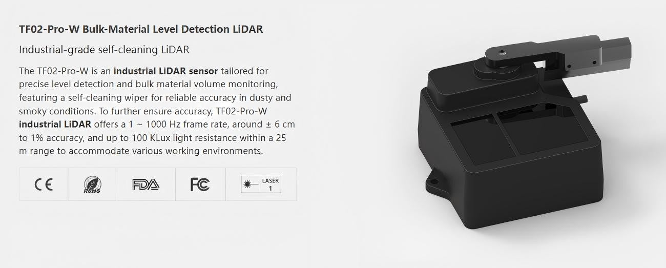 Benewake TF02-Pro-W LiDAR | Robot LiDAR Sensor for Robotics & Mapping detail image 2