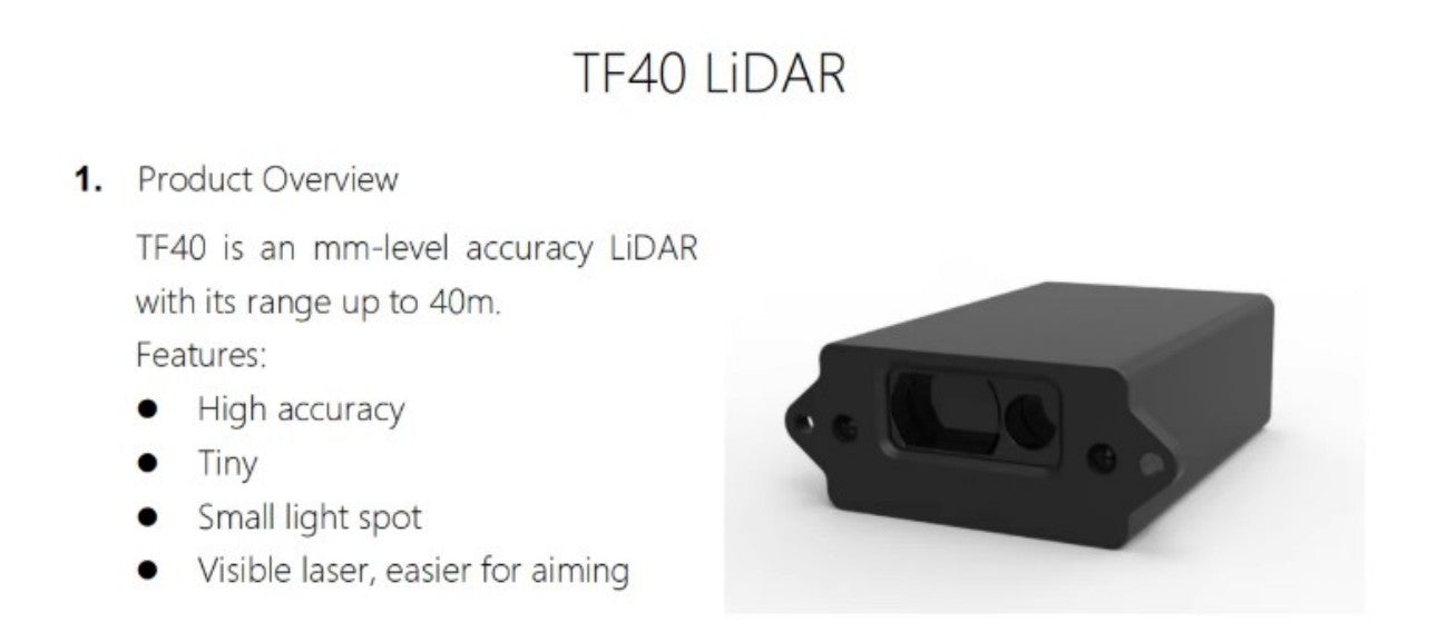 Benewake TF40 LiDAR | Robot LiDAR Sensor for Robotics & Mapping detail image 1