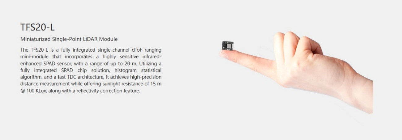 Benewake TFS20-L LiDAR | Robot LiDAR Sensor for Robotics & Mapping detail image 2
