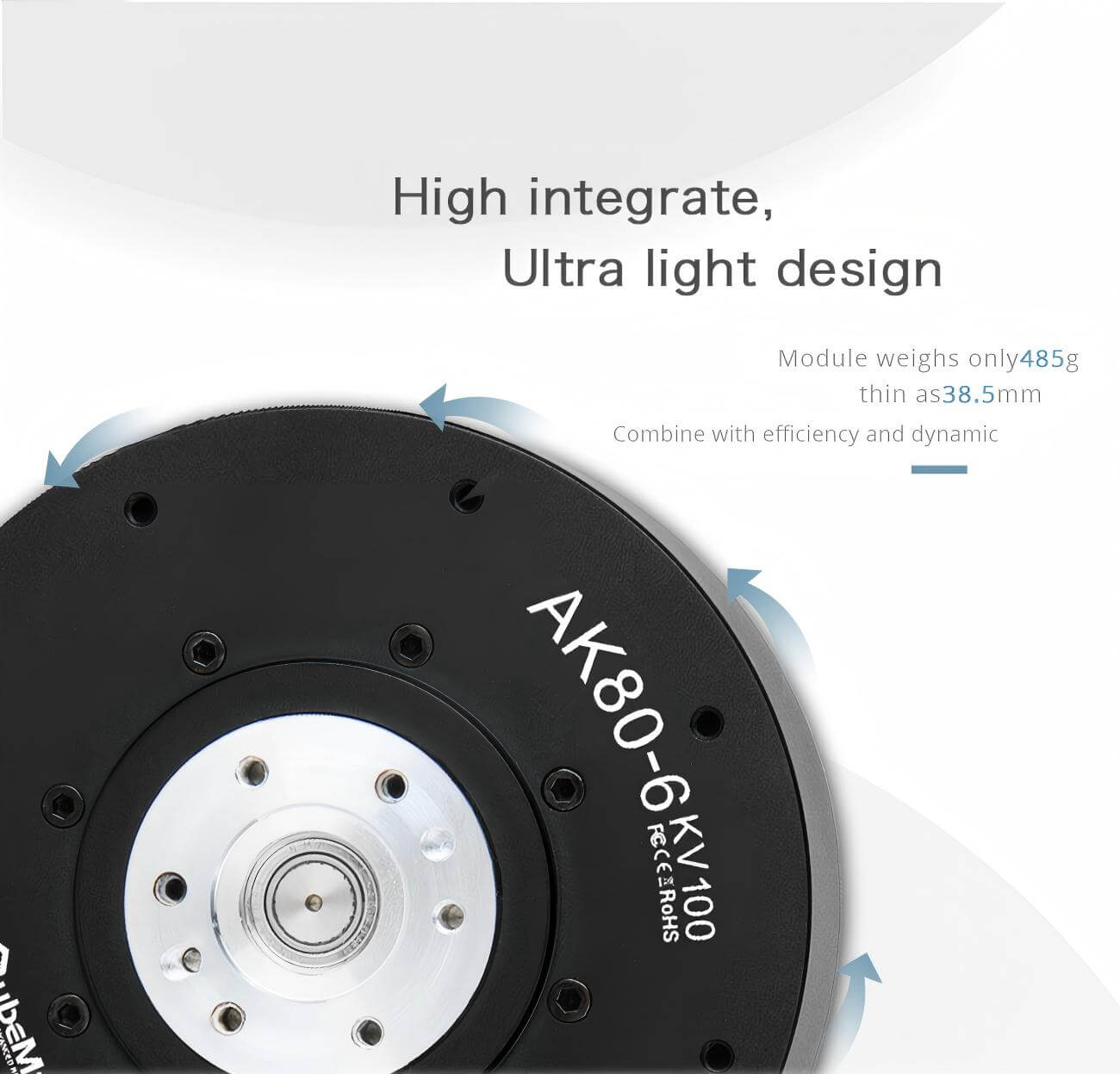 CubeMars AK80-6 Motor detail image 2
