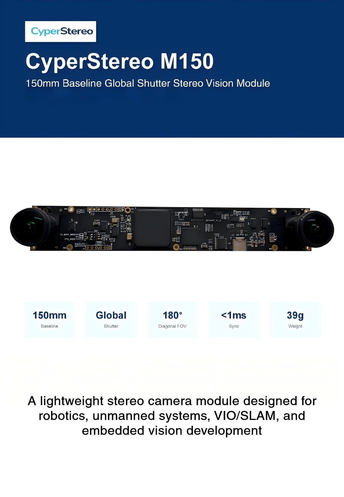 CyperStereo M Series Camera | Robot Camera for AI Vision detail image 2