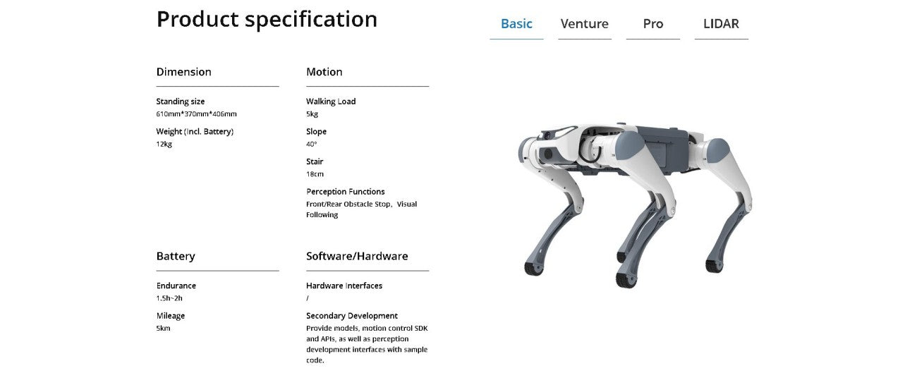 DEEP Robotics Lite3 Robot | Quadruped Robot Platform for Education Labs and Robotics Research detail image 6