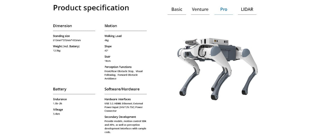 DEEP Robotics Lite3 Robot | Quadruped Robot Platform for Education Labs and Robotics Research detail image 8