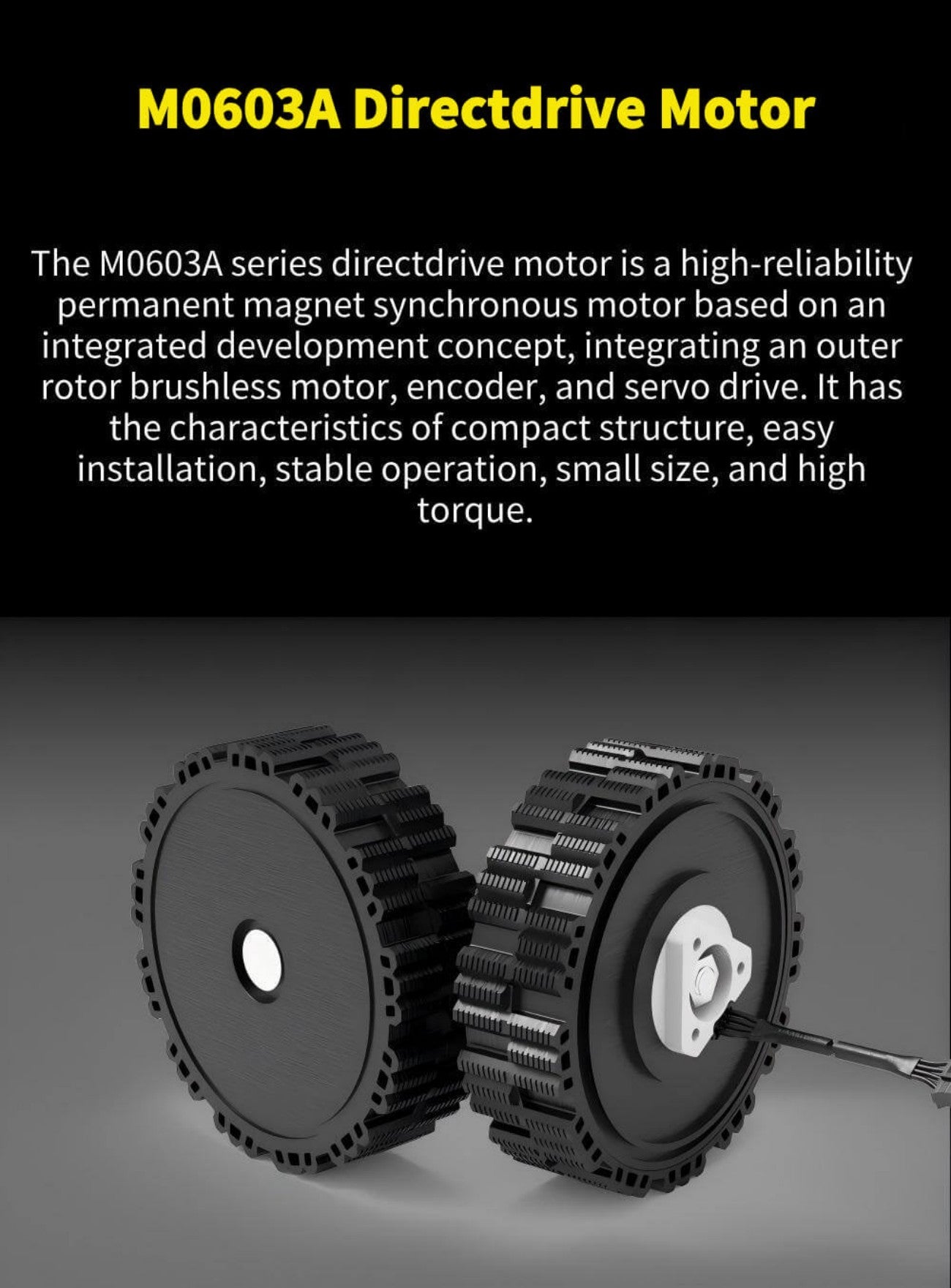 Direct Drive Tech M0603A Directdrive Motor | Robot Servo Motor for Robotics Development detail image 1