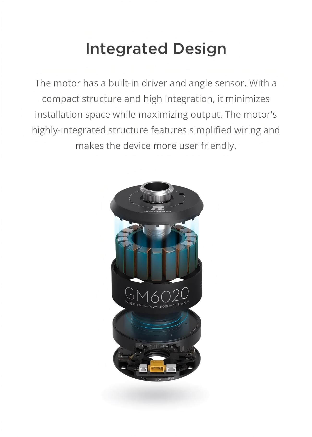 DJI RoboMaster GM6020 Brushless DC Motor | Robot Servo Motor for Robotics Development detail image 2