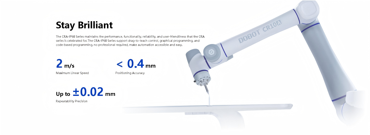 DOBOT CRA-IP68 Series Collaborative Robot | Robotic Arm for Research & Automation