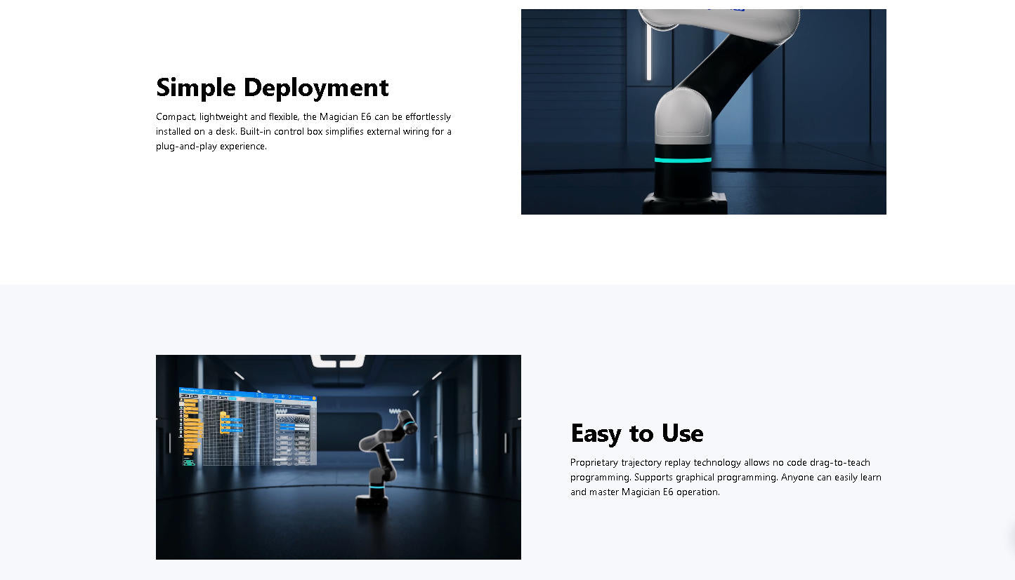 DOBOT Magician E6 Collaborative Robot | Robotic Arm for Research & Automation