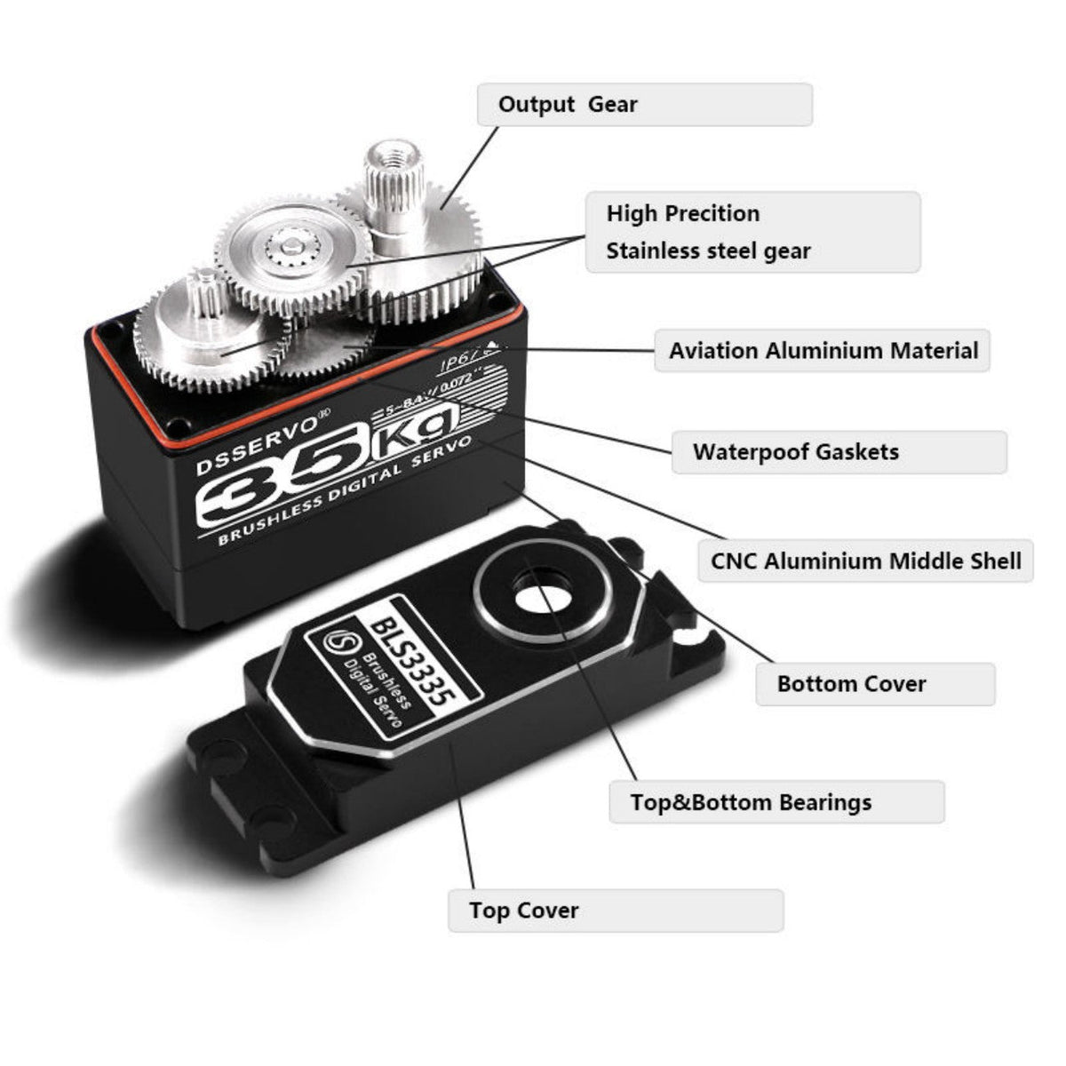 DSSERVO BLS3335 Servo Motor detail image 2