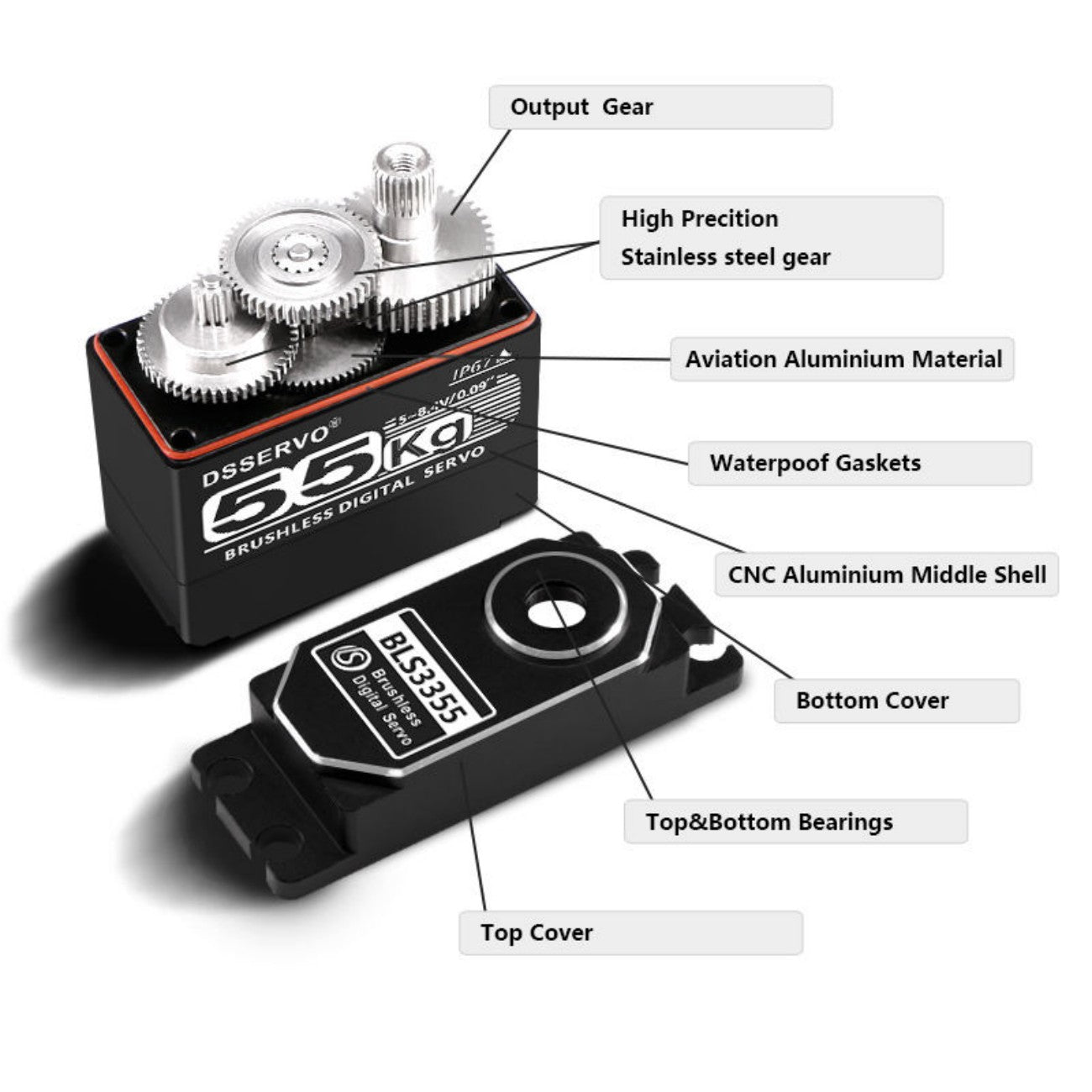 DSSERVO BLS3355 Servo Motor detail image 2