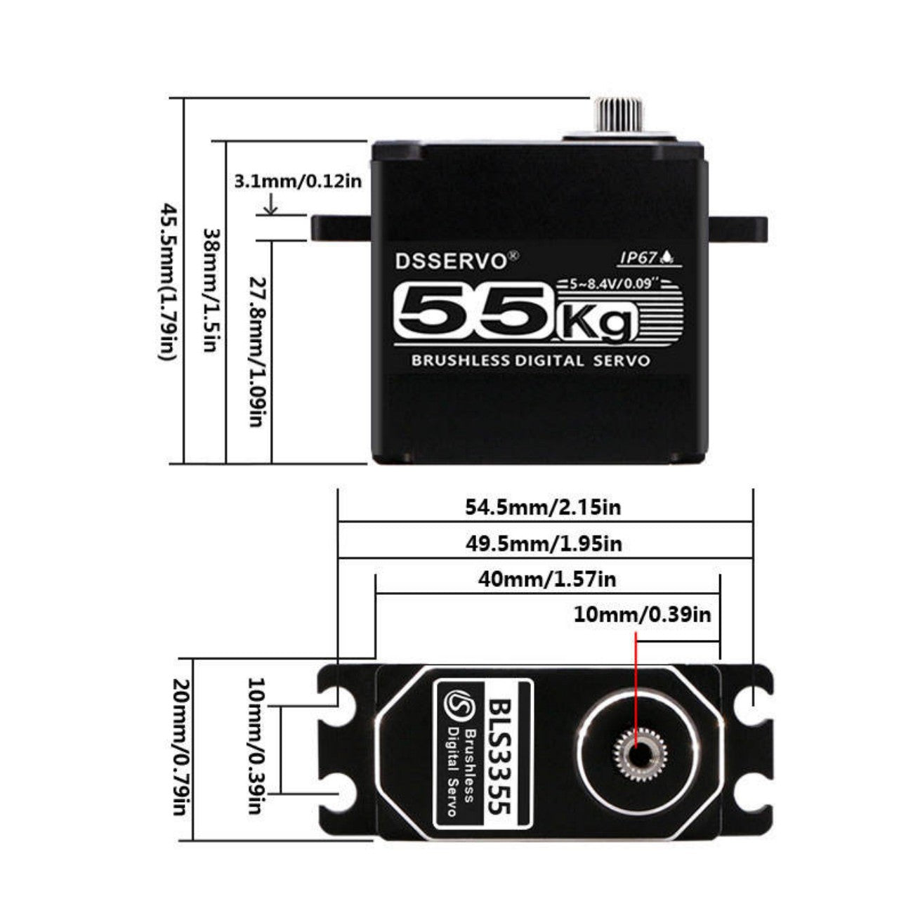 DSSERVO BLS3355 Servo Motor detail image 3