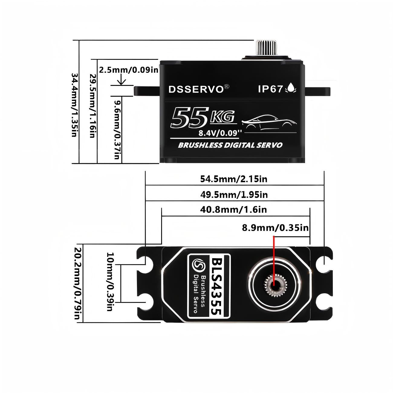 DSSERVO BLS4355 Servo Motor detail image 2