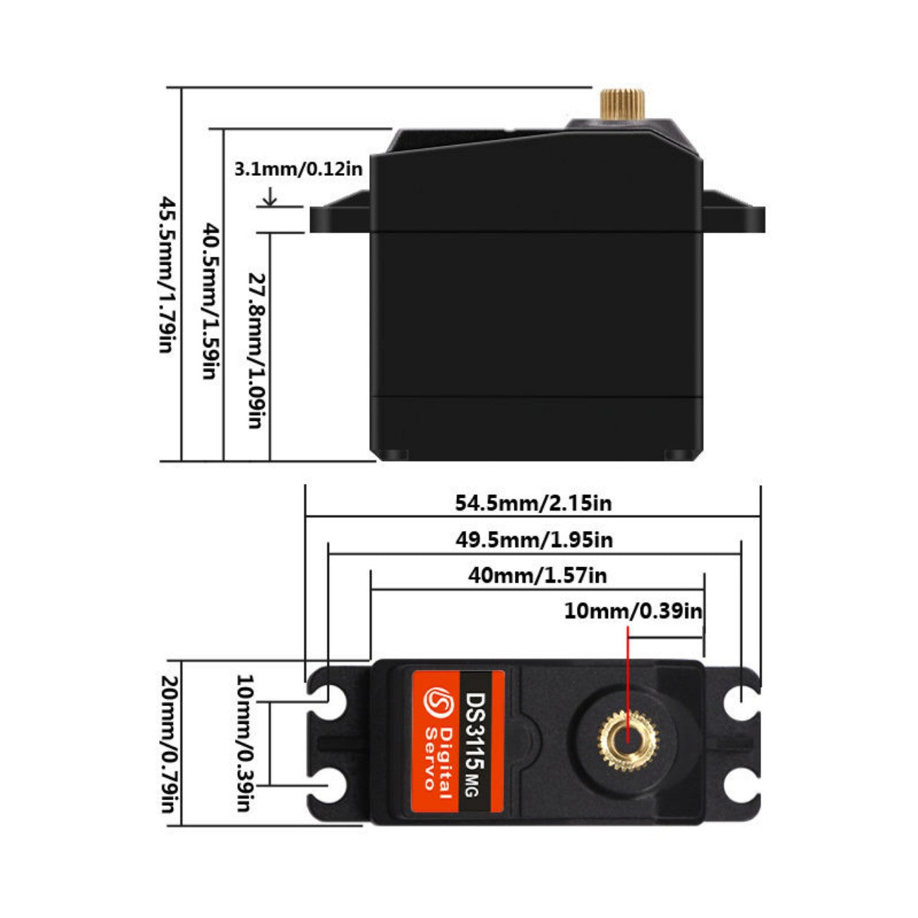 DSSERVO DS3115 MG Servo Motor detail image 5