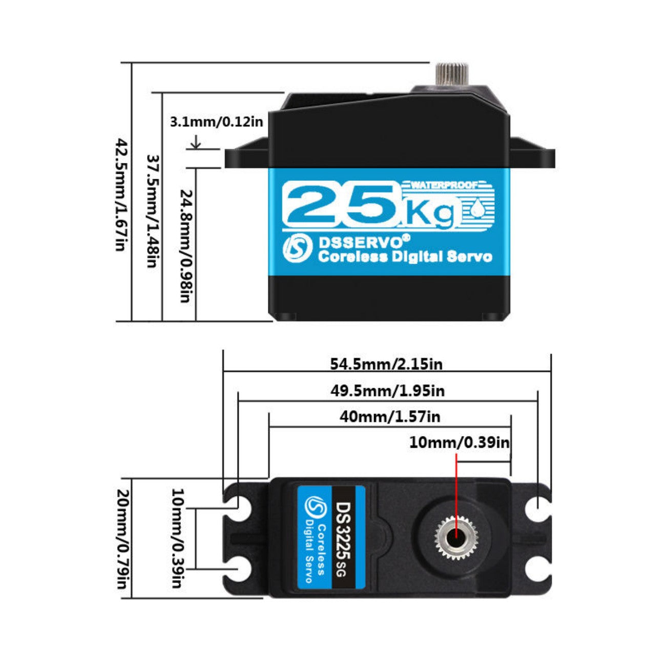 DSSERVO DS3225 SG Servo Motor detail image 5