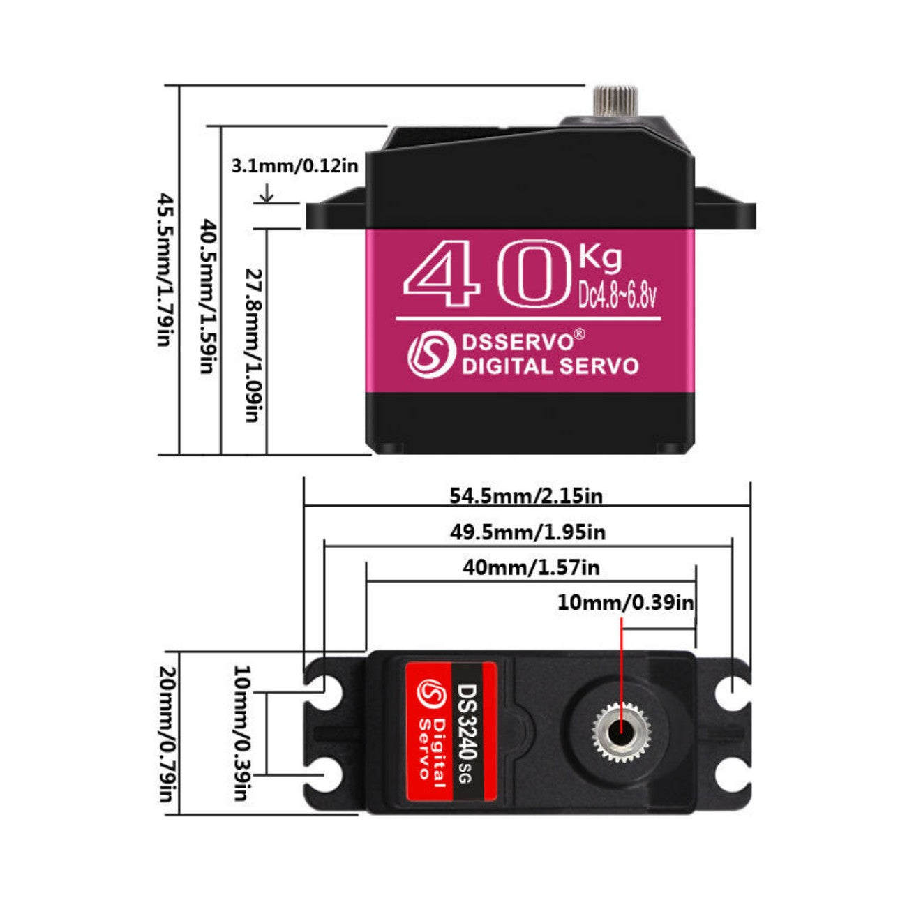 DSSERVO DS3240 SG Servo Motor detail image 4