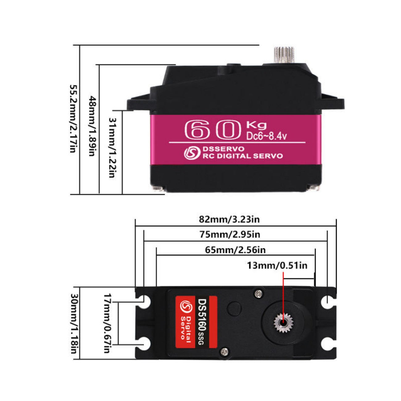 DSSERVO DS5160 SSG Servo Motor detail image 6