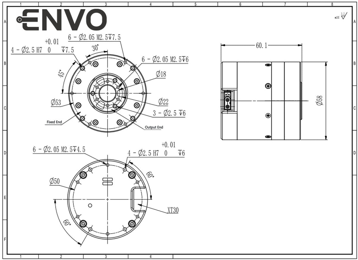 ENVO EM-HA-58L Motor | Robot Servo Motor for Robotics Development detail image 3