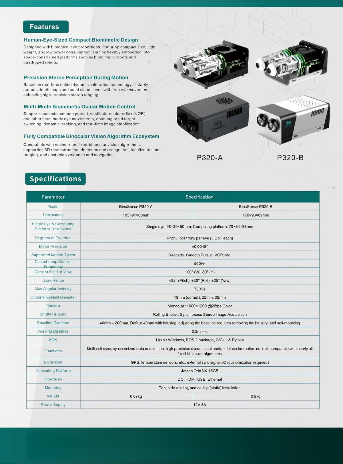 Eyevolution P320 Camera | Robot Camera for AI Vision detail image 3