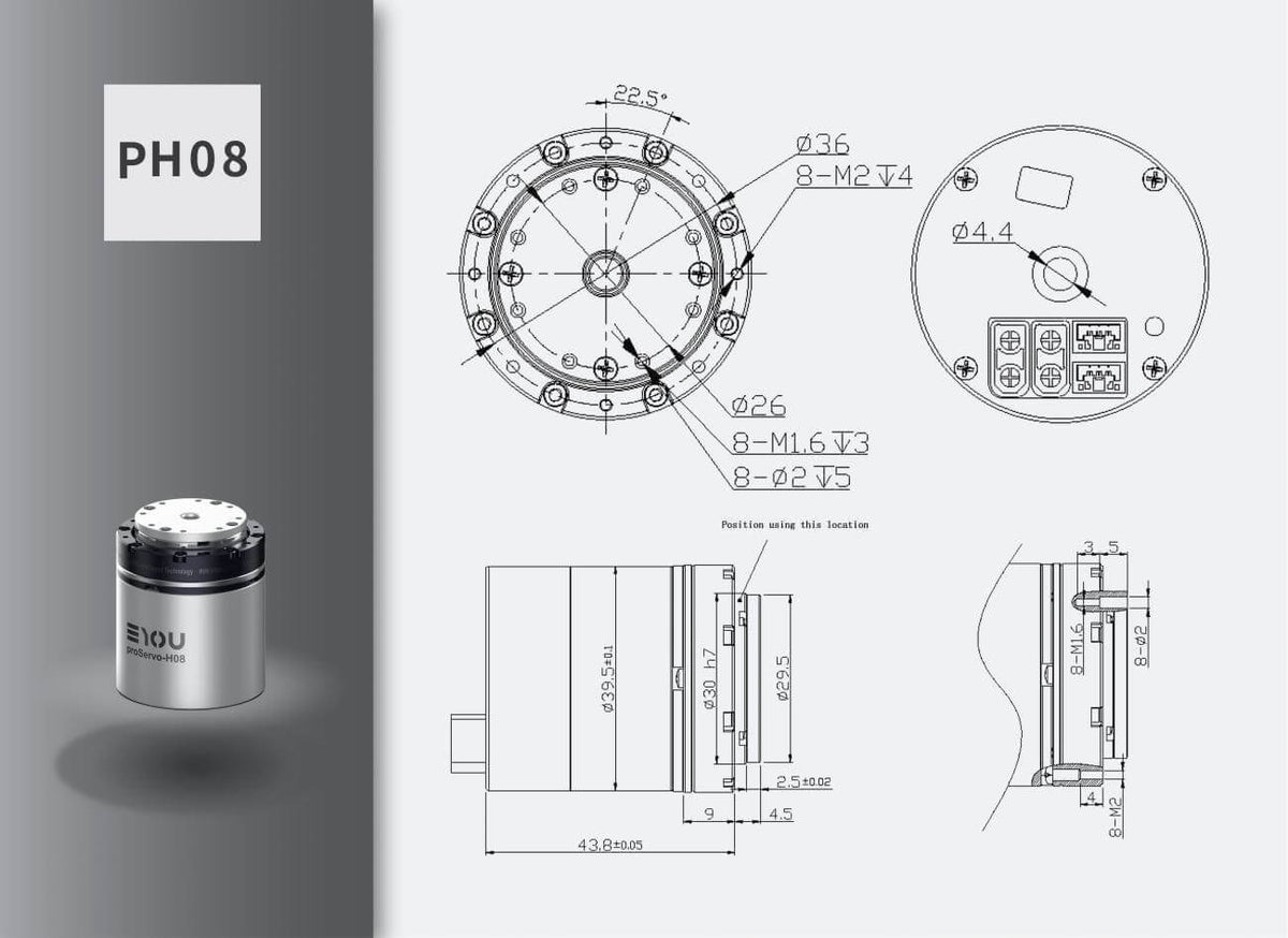 EYOU PH08 Motor | Robot Servo Motor for Robotics Development detail image 9