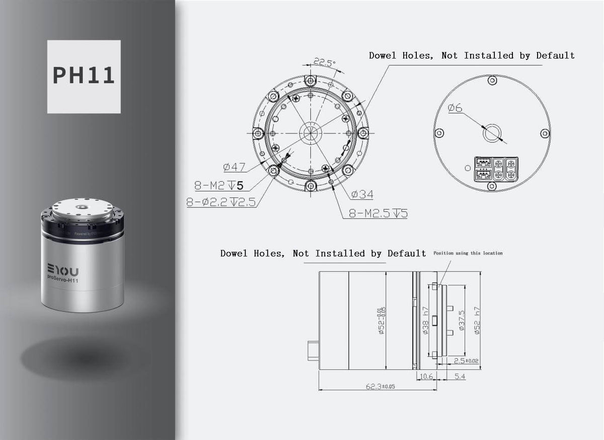 EYOU PH11 Motor | Robot Servo Motor for Robotics Development detail image 9