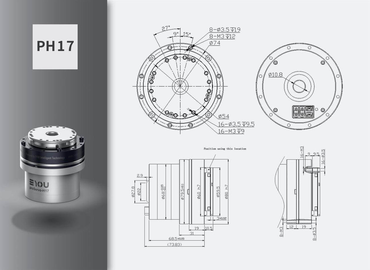 EYOU PH17 Motor | Robot Servo Motor for Robotics Development detail image 7