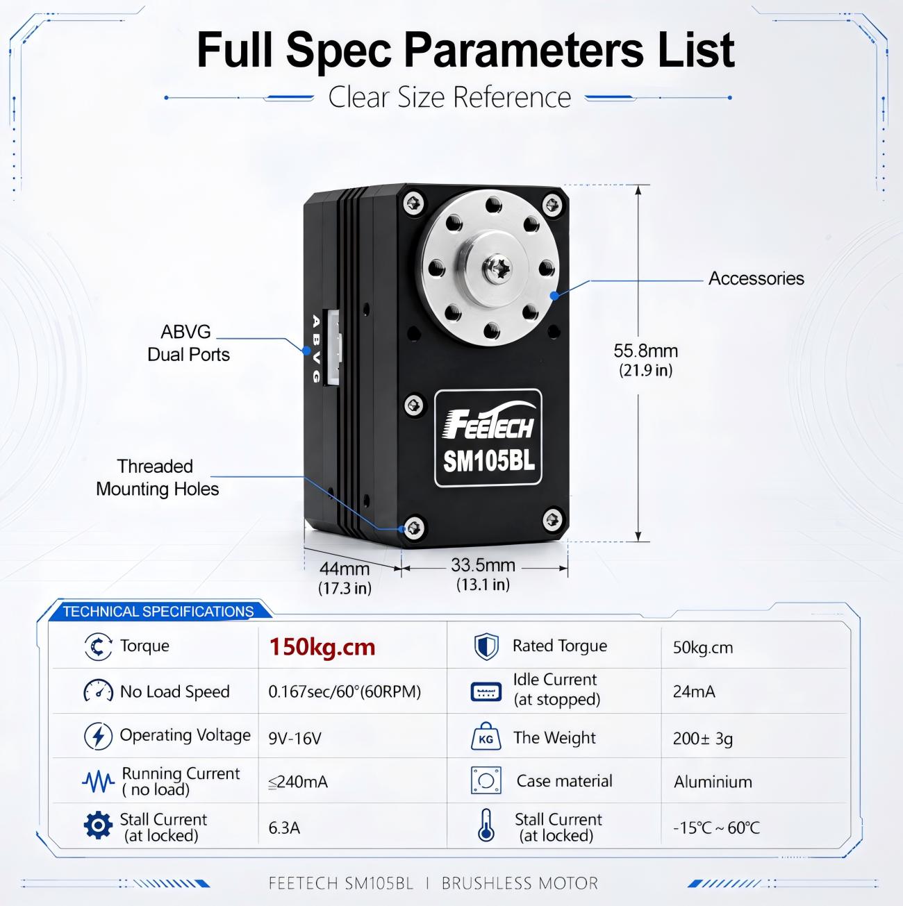 FEETECH SM105B Servo Motor detail image 3