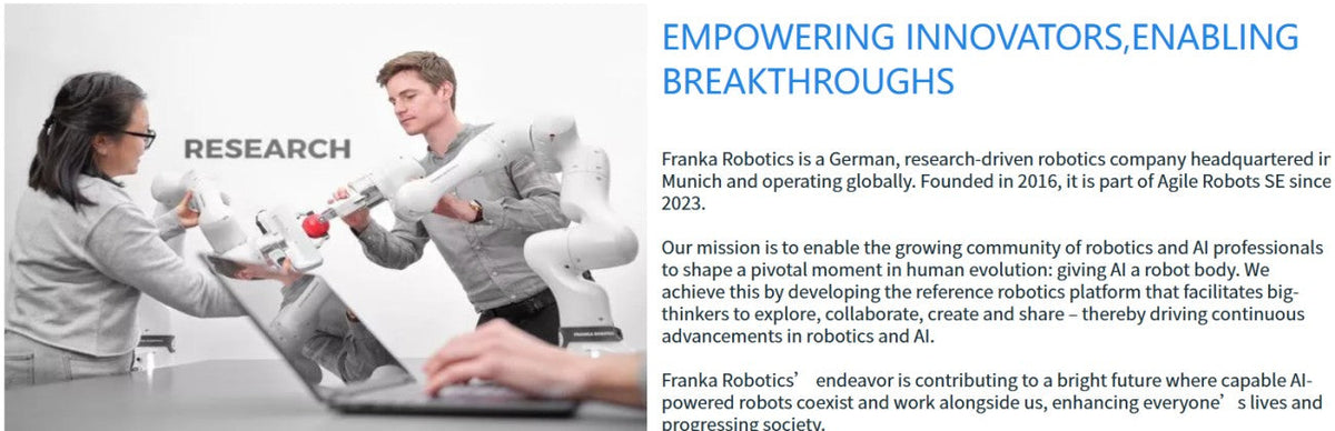 FRANKA ROBOTICS Research3 Robotic Arm detail image 3