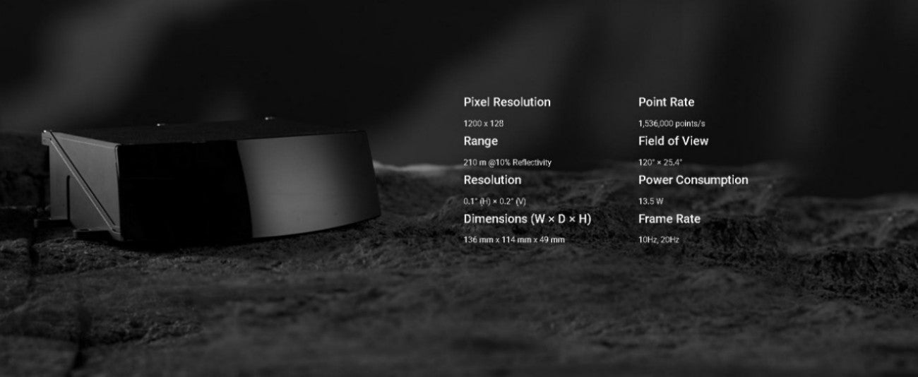 HESAI AT128P LiDAR | Robot LiDAR Sensor for Robotics & Mapping detail image 2