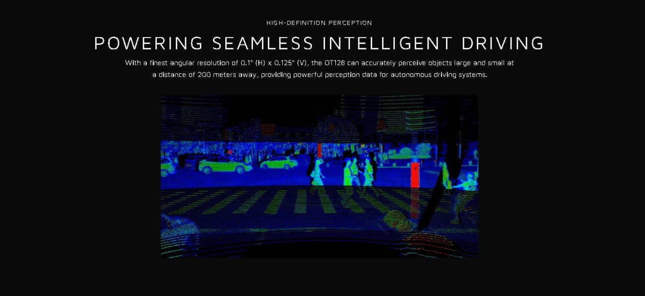 HESAI OT128 LiDAR | Robot LiDAR Sensor for Robotics & Mapping detail image 2