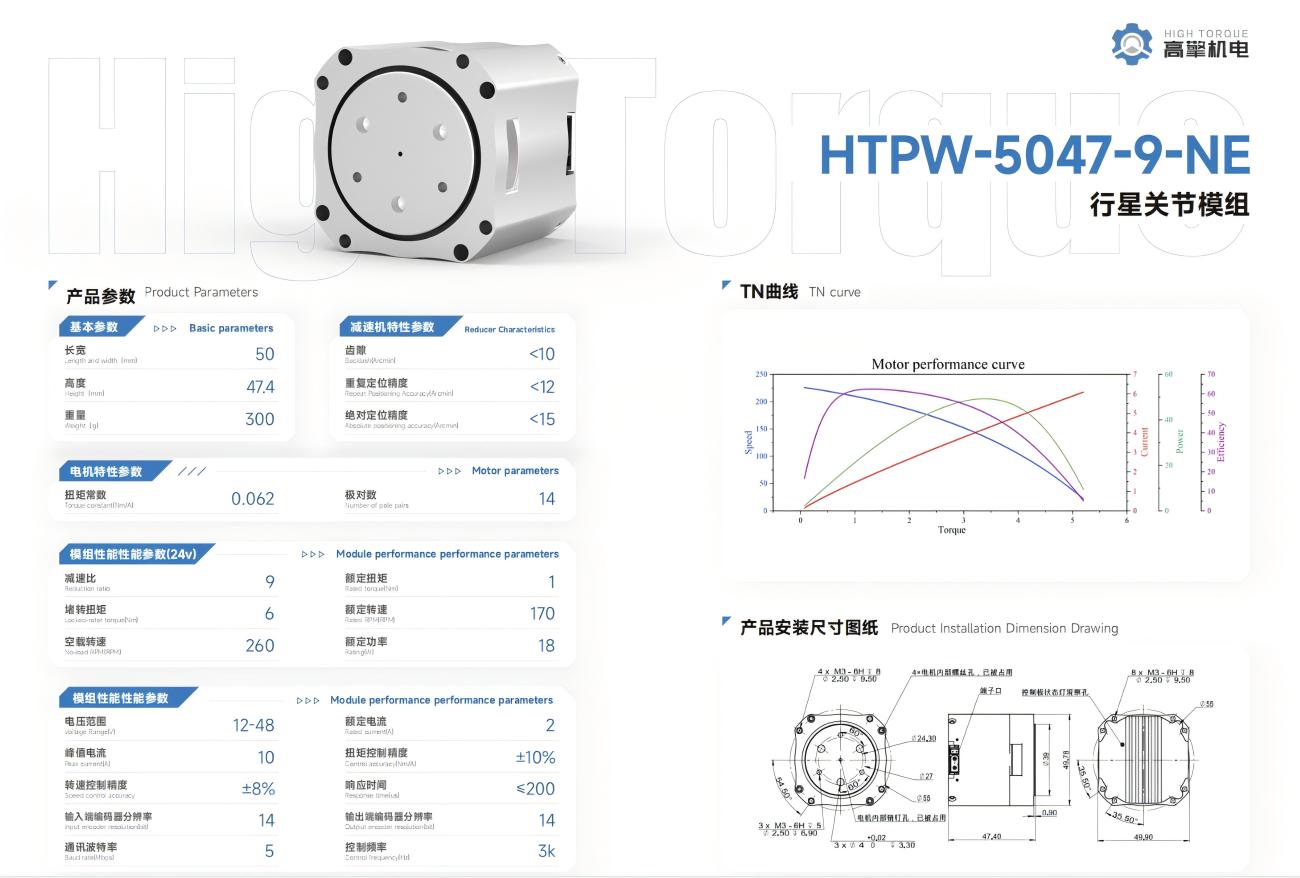 HIGH TORQUE HTDW-5047 Motor | High Torque Robot Servo Motor for Robotics Development detail image 2