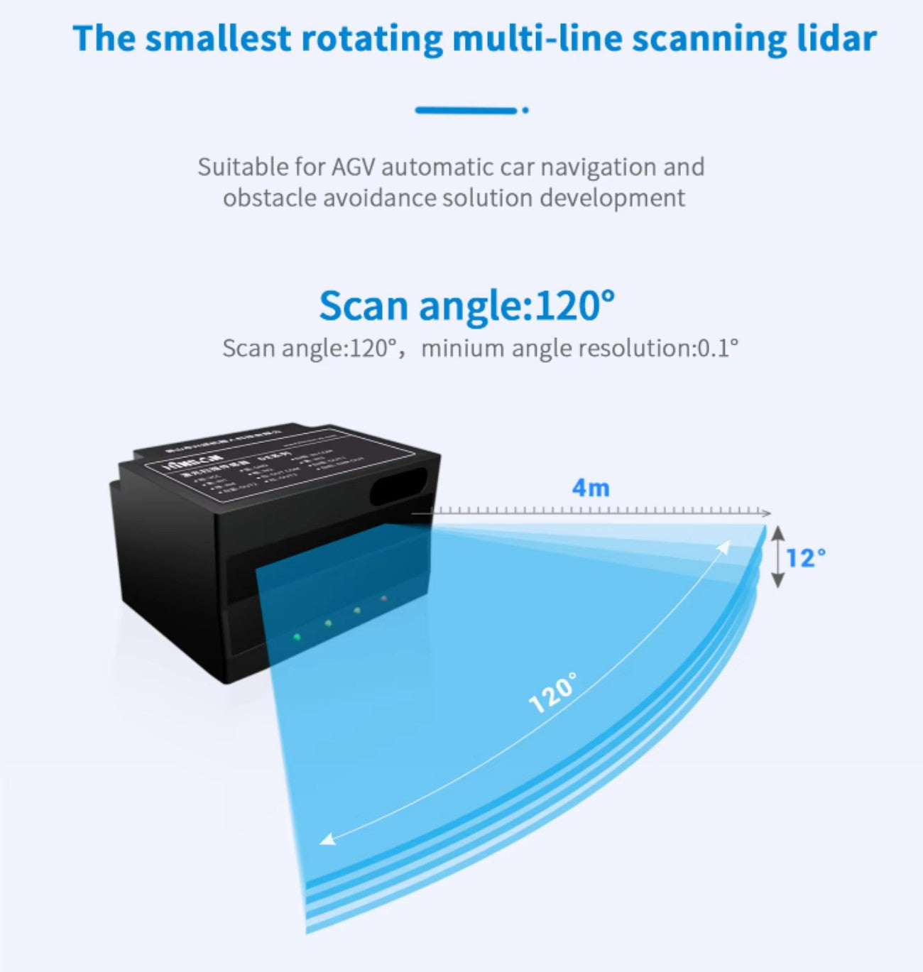 Hinson DE-4511 LiDAR | Robot LiDAR Sensor for Robotics & Mapping detail image 2