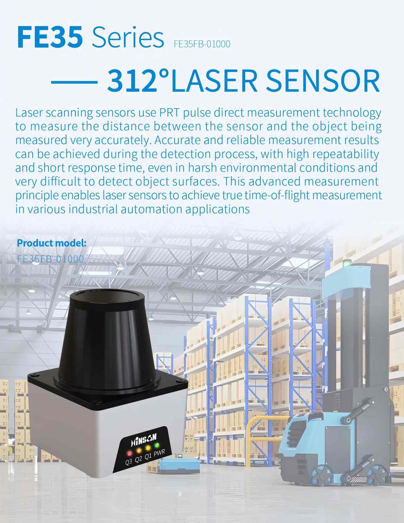 Hinson FE35FB-01000 LiDAR | Robot LiDAR Sensor for Robotics & Mapping detail image 1