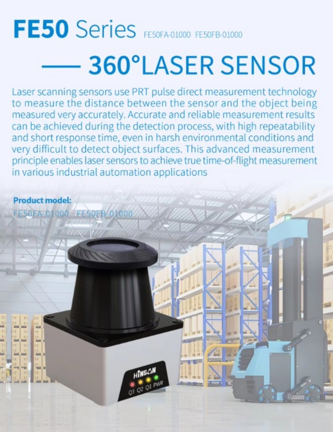 Hinson FE50FA-01000 LiDAR | Robot LiDAR Sensor for Robotics & Mapping detail image 1
