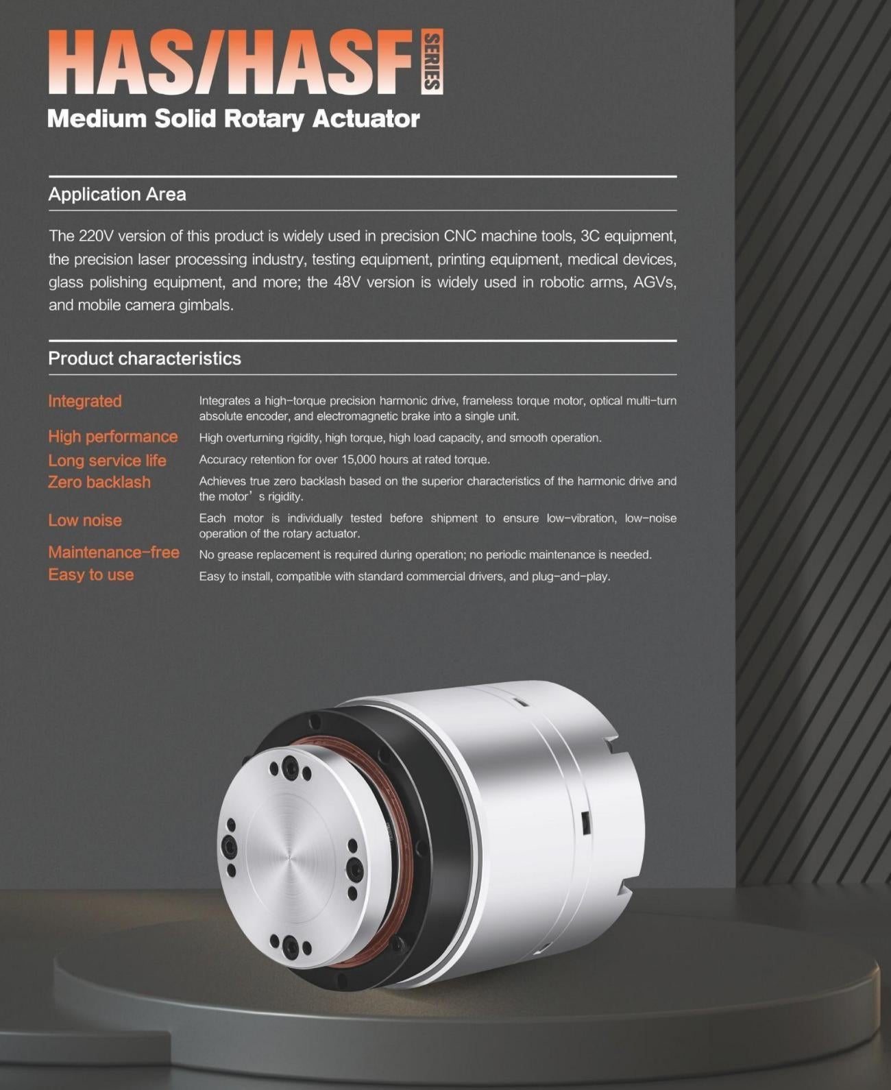 Hobber HAS/HASF-20 Actuator | Robot Actuator for Robotics Development detail image 1