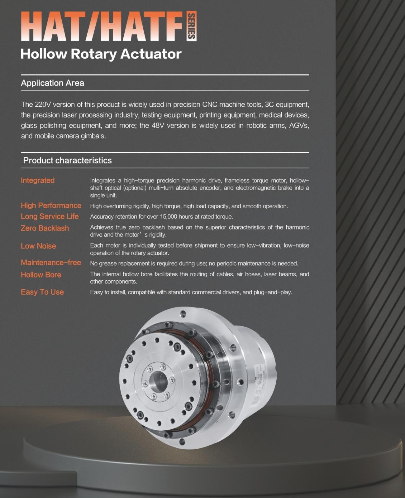 Hobber HAT/HATF-32 Actuator | Robot Actuator for Robotics Development detail image 1