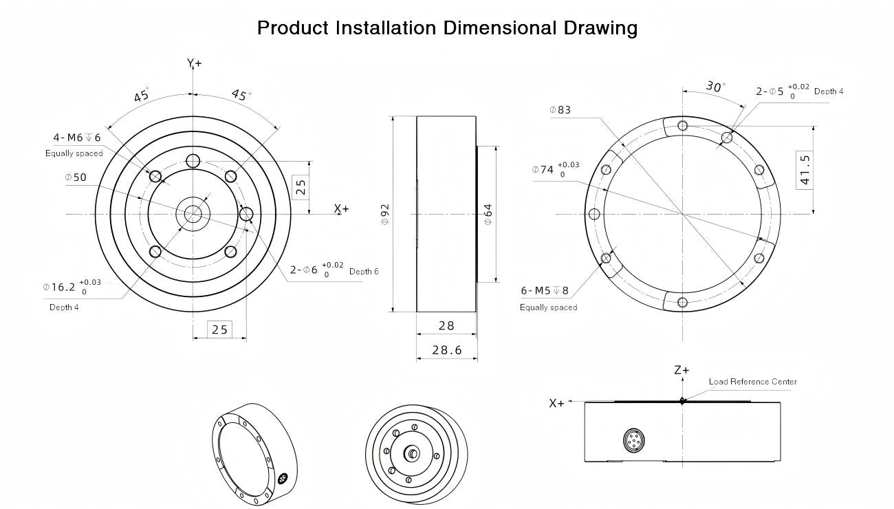 Kunwei HPS92 Series Sensor | Force Sensor for Robotics & Automation detail image 2