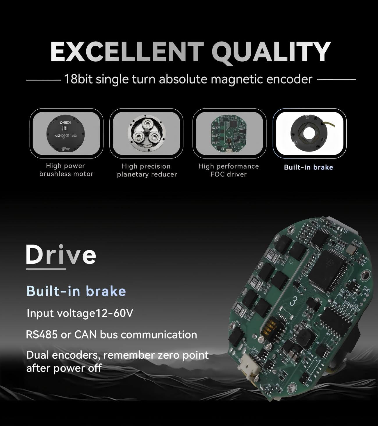 LKMTECH MG4010E-i10B-V3 Motor | Robot Servo Motor for Robotics Development