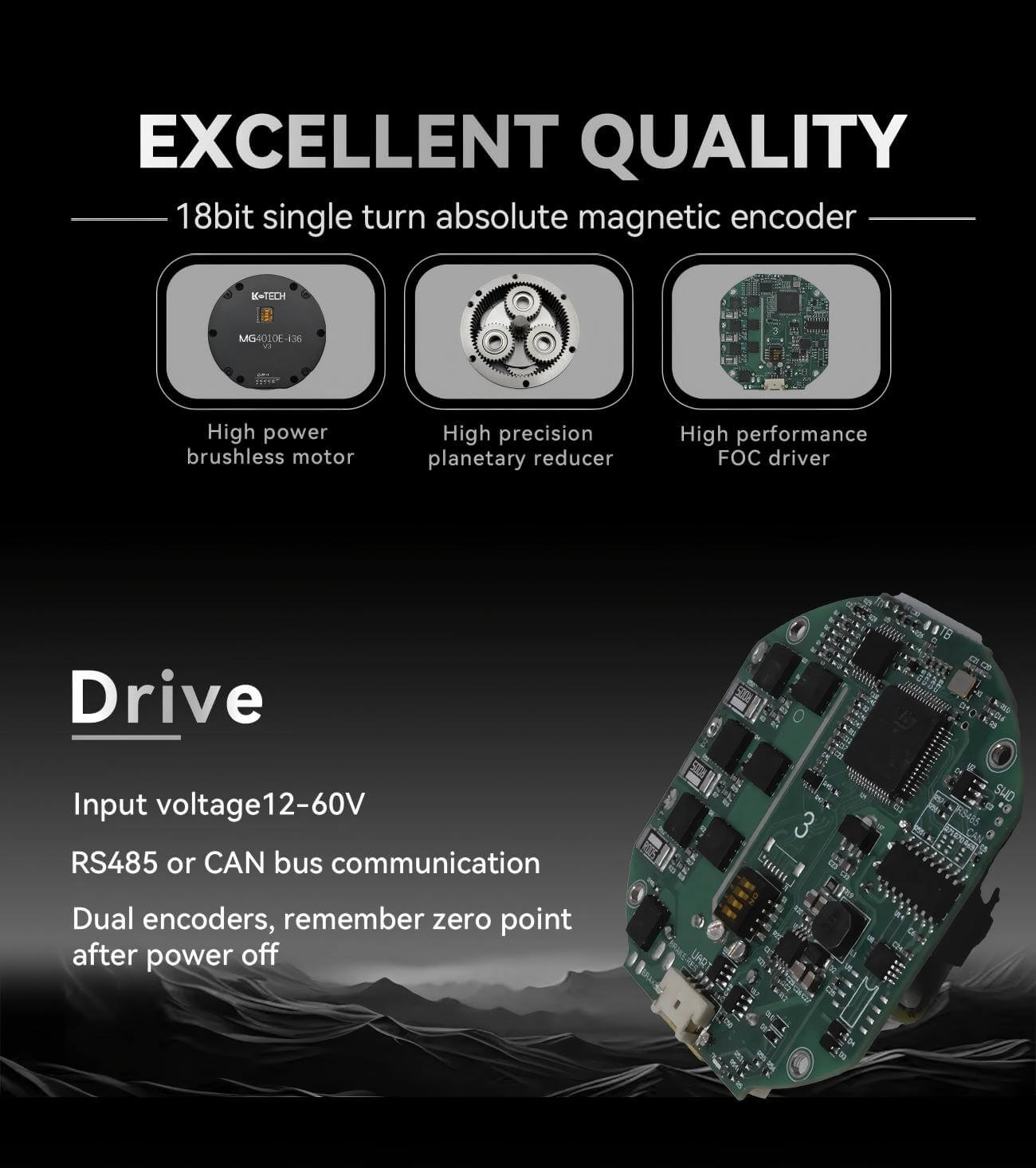 LKMTECH MG4010E-i36-V3 Motor | Robot Servo Motor for Robotics Development