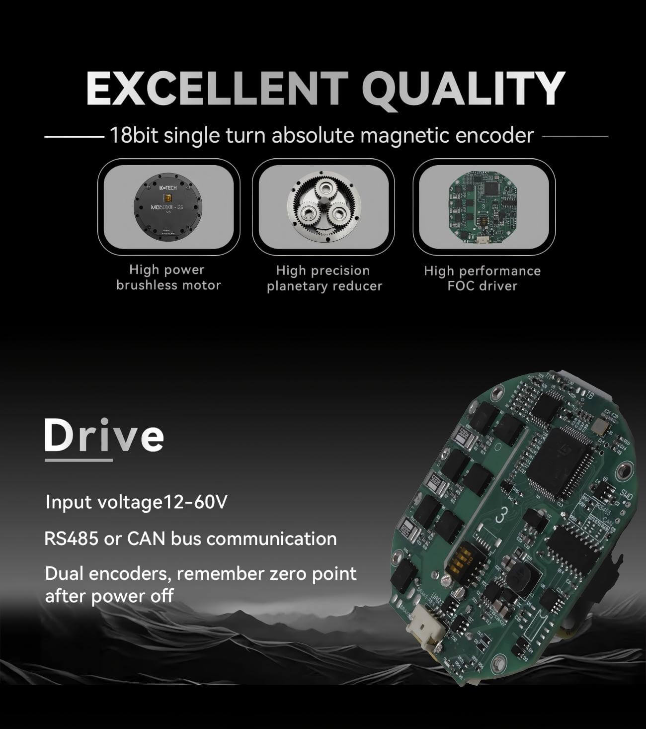 LKMTECH MG5010E-i36-V3 Motor | Robot Servo Motor for Robotics Development