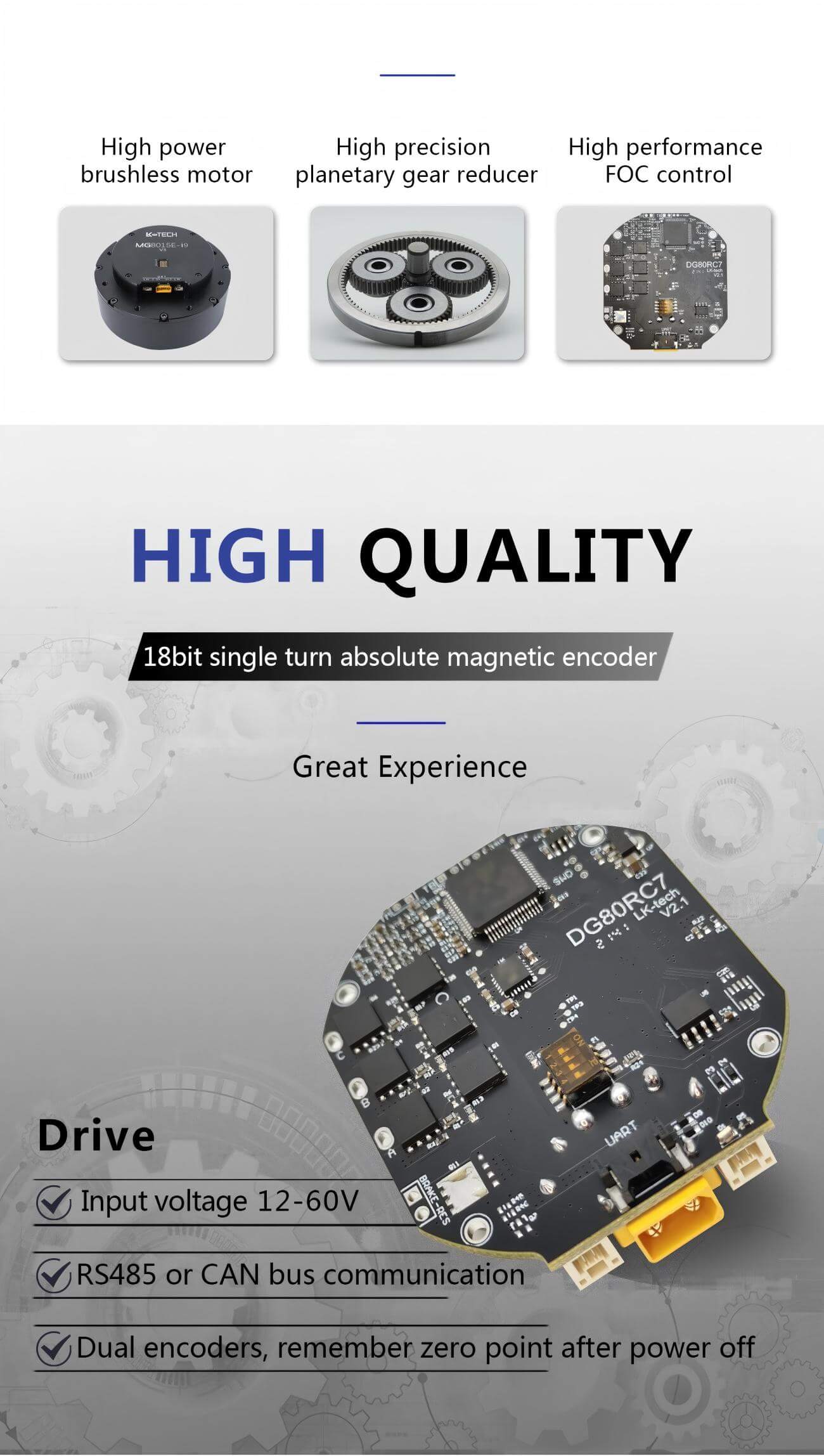 LKMTECH MG8015E-i9-V3 Motor | Robot Servo Motor for Robotics Development