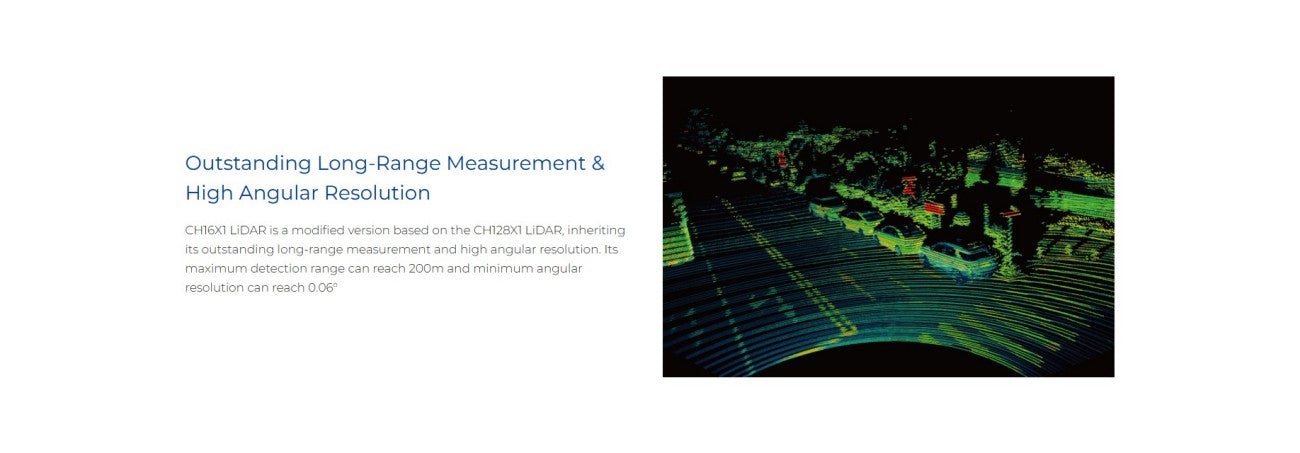 LSLIDAR CH16X1 LiDAR | Robot LiDAR Sensor for Robotics & Mapping detail image 2