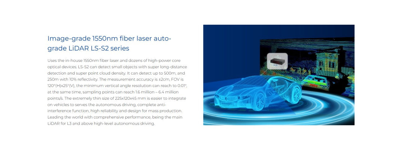LSLIDAR LS-S2 Series LiDAR | Robot LiDAR Sensor for Robotics & Mapping detail image 2